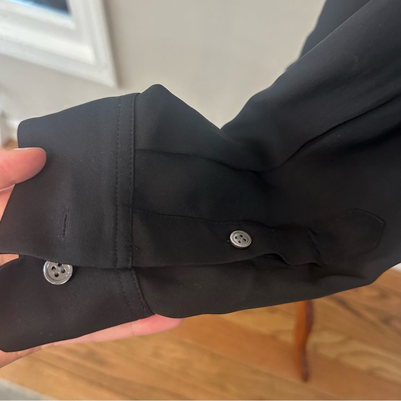 Theory Black Button-Up Blouse - Picture 6 of 6
